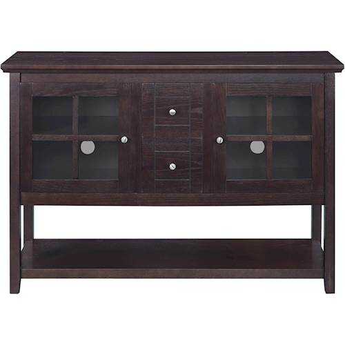 Rent to own Walker Edison - Transitional TV Stand / Buffet for TVs up to 55" - Espresso