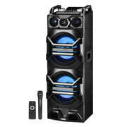 Rent to own Technical Pro Dual 10" 3000w Bluetooth Karaoke Machine System w/USB/SD/LED+Mic