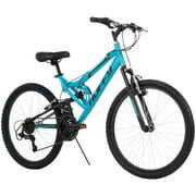 Rent to own Huffy 24" Trail Runner Girls Full Suspension Mountain Bike, Teal Blue