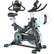 Rent to own POOBOO Magnetic Indoor Cycling Belt Drive Home Exercise Stationary Bike for Home Cardio Workout