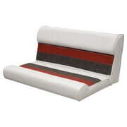 Rent to own Wise 8WD100-1009 Deluxe Series Pontoon 37" Bench Seat and Backrest Cushion Set Only, Color: White/Red/Charcoal