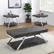 Rent to own Steve Silver Co. Roma Dark Gray Wood and Laminate 3-Piece Occasional Table Set