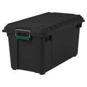 Rent to own Remington® 21 Gallon Heavy Duty WeatherPro Gasket Storage Tote With Metal Latches, Black, Set of 4