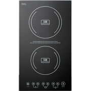 Rent to own SINC2220 12 Smoothtop Electric Induction Cooktop With 2 Cooking Zones; Schott Ceran Surface; 7-Piece Cookware Set; Automatic Pan Recognition; 8 Power Levels and Child Lock in Black