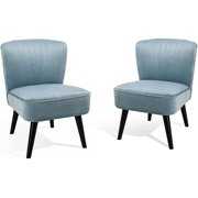 Rent to own Walsunny Modern 2-Pieces Blue Armless Single Sofa Chair