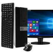 Rent to own DELL Optiplex 5040 Desktop Computer PC, Intel Quad-Core i7, 2TB HDD, 16GB DDR3 RAM, Windows 10 Pro, DVD, WIFI, New 24in Monitor, USB Keyboard and Mouse (Used - Like New)
