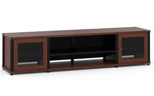 Rent to own Salamander Designs - Synergy TV/Media Cabinet Single Box Model 248- Walnut, Black Posts - Dark Walnut