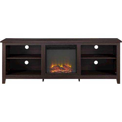 Rent to own Walker Edison - Fireplace TV Console for Most TVs Up to 70" - Espresso