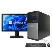 Rent to own Dell OptiPlex 7010 Windows 11 Pro Desktop Computer Intel Core i5 3.1GHz Processor 8GB RAM 500GB HD Wifi with a 19" LCD Monitor Keyboard and Mouse - Used PC with a 1 Year Warranty