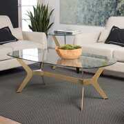 Rent to own Studio Designs Home Archtech Mid-Century Modern Coffee Table with Glass Top