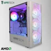 ViprTech.com Snowstorm Gaming PC Desktop Computer - AMD Ryzen 3 2200G, AMD Radeon Vega 8 2GB Graphics, 8GB DDR4 RAM, 128GB M.2 SSD, 500GB HDD, WiFi, RGB, BLACK CASE