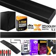 Rent to own Samsung HW-Q60T 5.1ch Acoustic Beam Soundbar with Dolby Digital 5.1 / DTS Virtual:X Theater 3D Surround Sound Q Series Bundle With 2x Deco Gear HDMI Cables + Streaming Kit + Extended Coverage