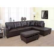 Rent to own Ainehome Furniture Sectional Sofa Set, Living Room Sofa Set, Leather Sectional Sofa, Brown Sofa Set