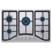 Rent to own IsEasy Gas Cooktop, 30" 5 Burners Built-in Gas Hob, Stainless Steel Stove Top