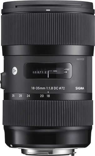 Rent to own Sigma - 18-35mm f/1.8 DC HSM Art Standard Zoom Lens for Canon - Black