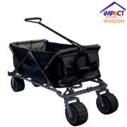 Rent to own Impact Canopy Folding Utility Wagon, Collapsible, All Terrain Beach Wagon, Black