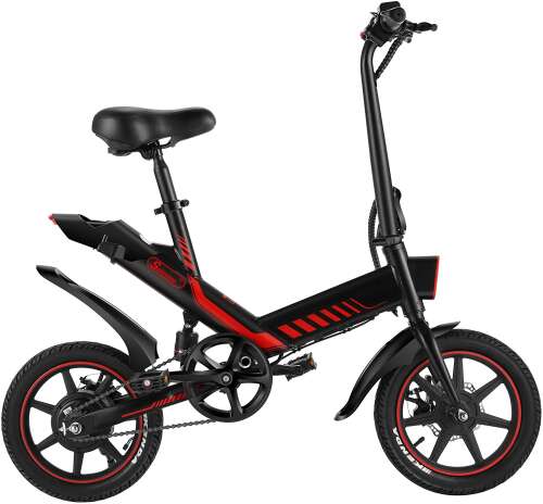 Electric Bicycle, Sailnovo 14'' Electric Bike for Adults and Teenagers with 15.6MPH 26 Miles Folding Electric Bike with Removable 36V 10Ah Lithium-Ion Battery Throttle & Pedal Assist