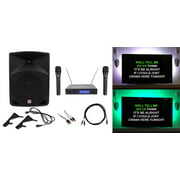 Rent to own Rockville 10" Powered Karaoke Machine/System w/LED's+(2) Wireless Microphones