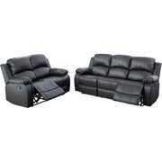Rent to own Lifestyle Furniture Raymond 2-Pieces Faux Leather Recliner Sofa Set in Black