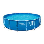 Rent to own Summer Waves Active 14 Foot Metal Frame Above Ground Pool Set with Filter Pump
