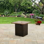 Rent to own Mainstays Laurel 28" Square 48,000 BTU Propane Gas Fire Pit Table with Lava Rocks and Metal Lid