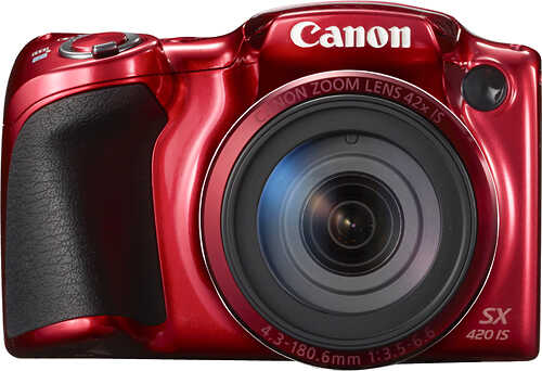 Rent to own Canon - PowerShot SX420IS 20.0-Megapixel Digital Camera - Red