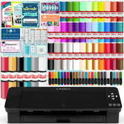 Rent to own Silhouette Black Cameo 4 w/ Advanced Blade Pack, 38 Oracal Sheets, Siser HTV