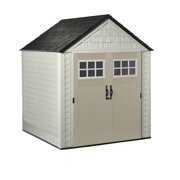 Rent to own Rubbermaid 7 x 7 Feet Big Max Storage Shed + 34 Inch Tool and Sports Rack