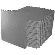 Rent to own 3/4" Thick Flooring Puzzle Exercise Mat with High Quality EVA Mat Foam Interlocking Tiles, 24 Piece, 96 Sq Ft, Gray