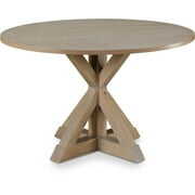 Rent to own Finch Alfred Modern Farmhouse Wooden Round Dining Table, Rustic Beige