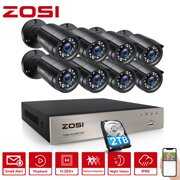 Rent to own ZOSI H.265+ 5MP Lite 8CH CCTV Surveillance Security System 1080P 4in1 DVR with 8 Bullet Waterproof cameras alarm system motion detection