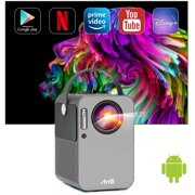Rent to own Artlii Play Mini Smart Projector Android TV 9.0 Bluetooth Portable Projector with Built-in Netflix, Disney+, Hulu,1080p Support Projector,454D Keystone Correction, HiFi Dolby Stereo