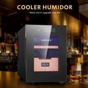 Rent to own NEEDONE 16L Cigar Cooler Humidor, with Spanish Cedar Wood Shelves with Digital Hygrometer Displays, 100 Capacity