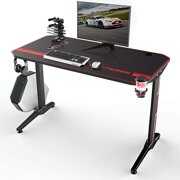 Rent to own WRmjjusdhjhdAD Gaming Desk, Gaming Computer Desk, PC Gaming Table, T Shaped Racing Style Professional Gamer Game Station with Full Mouse pad, Gaming Handle Rack, Cup Holder and Headphone Hoo