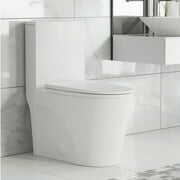 Rent to own Swiss Madison St. Tropez 1-Piece 1.1/1.6 GPF Dual Flush Elongated Toilet in Glossy White