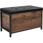 Rent to own VASAGLE Entryway Storage Bench, Flip Top Storage Ottoman and Trunk with Padded Seat