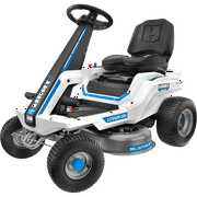 Rent to own HART 80-Volt 30-Inch Deck Lithium-Ion Riding Lawn Mower Kit (1) Super Charger