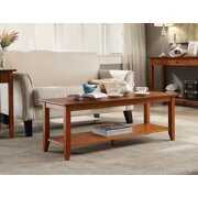 Rent to own Convenience Concepts American Heritage Coffee Table with Shelf, Cherry