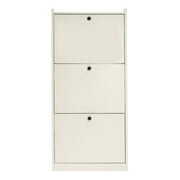 Rent to own MIDUO 3-Flip Drawers Shoe Cabinet Freestanding Shoe Rack Fold-Out Cupboard