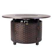 Rent to own Fire Sense Florence Woven Aluminum LPG Fire Pit