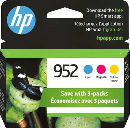 Rent to own HP - 952 3-pack Standard Capacity Ink Cartridges - Cyan/Magenta/Yellow