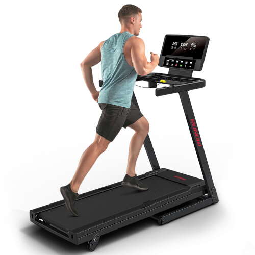 Rent to own RUNOW 2.5 HP Treadmill with Manual Incline, 8.1MPH Folding Treadmill with Heart Rate Monitor and 40 Programs , Easy Assembly Electric Running Machine for Home & Office