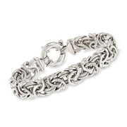 Rent to own Ross-Simons Italian Sterling Silver Byzantine Bracelet for Female, Adult