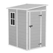 Rent to own Vineego 5' x 4' Resin Weather Resistant Outdoor Storage Shed for Garden/Backyard/Pool Tool Shed, Gray