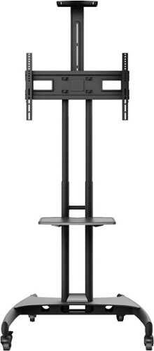 Rent to own Kanto - Mobile TV Stand for Most Flat-Panel TVs Up to 65" - Black