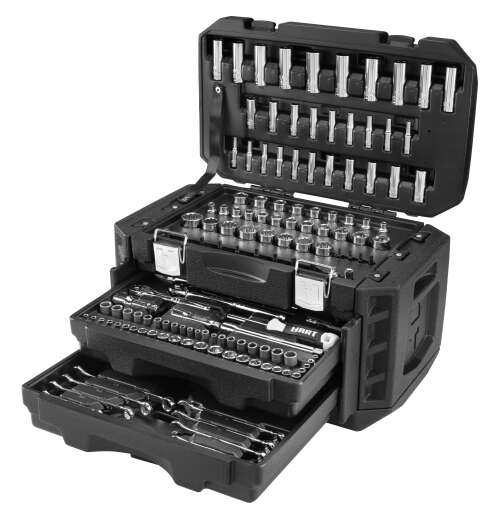 Rent to own HART 215-Piece Mechanics Tool Set, Multiple Drive, Chrome Finish