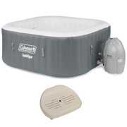 Rent to own Coleman SaluSpa 4 Person Square Inflatable Outdoor Hot Tub & Inflatable Seat