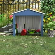 Rent to own Supeer Metal Outdoor Storage Shed 3FT x 3FT, Steel Utility Tool Shed Storage House, Metal Sheds Outdoor Storage for Backyard, Garden, Patio (Blue)