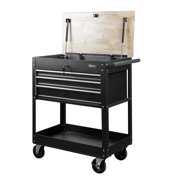 Rent to own WORKPRO 30-1/2-inch W. 3-Drawer Rolling Mechanics Utility Tool Cart with Hardwood Top