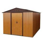 Rent to own 8x10 Ft Outdoor Storage Shed, UV Resistant Waterproof Garden Metal Shed with Floor Frame and Lockable Door